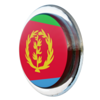 eritreia vista direita bandeira de círculo brilhante texturizado 3d png