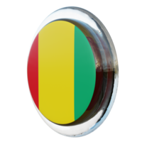 Guinea Right View 3d textured glossy circle flag png