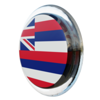 Hawaii giusto Visualizza 3d strutturato lucido cerchio bandiera