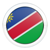 drapeau de cercle brillant texturé namibie 3d png