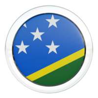 bandera de círculo brillante con textura 3d de las islas salomón png