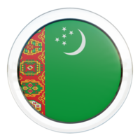 turkmenistan 3d getextureerde glanzend cirkel vlag png