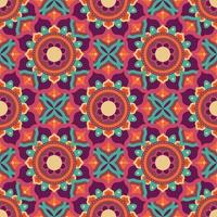 Colorful Rangoli Seamless Pattern Background vector