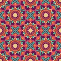 Colorful Rangoli Seamless Pattern Background vector