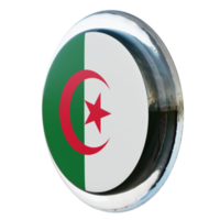 Algeria Right View 3d textured glossy circle flag png