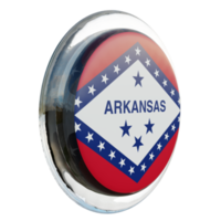 Arkansas Left View 3d textured glossy circle flag png