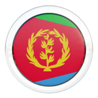 bandeira de círculo brilhante texturizado 3d eritreia png