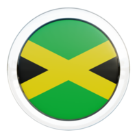 drapeau de cercle brillant texturé jamaïque 3d png