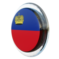 Liechtenstein Rechtsaf visie 3d getextureerde glanzend cirkel vlag png