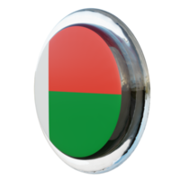 Madagascar Right View 3d textured glossy circle flag png