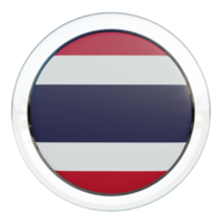 Thailand 3d textured glossy circle flag png