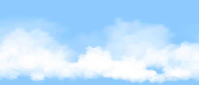 Blue sky with clouds horizontal seamless pattern.Banner Endless cloudy texture for spring background, Horizon sky scape of weather season,Vector 3D illustration beautiful nature for Summer backdrop