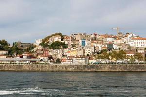 View of Porto city at the riverbank photo