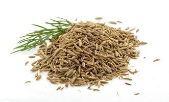 Zira seeds on white background photo