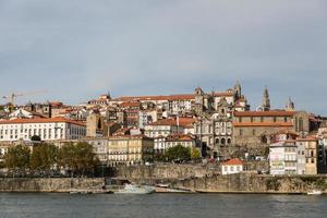 View of Porto city at the riverbank photo