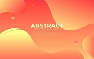 Dynamic fluid background. Orange color 3D style vector eps10