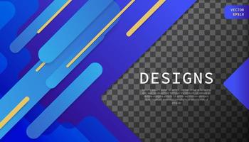 Abstract modern dynamic 3D background. Gradient effect blue shape element. Vector template designs for poster, web, mobile, print, presentation