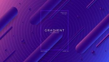 Abstract modern dynamic 3D background. Gradient effect violet ball shape element. Vector template designs for poster, web, mobile, print, presentation.