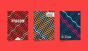 Abstract cover design background with zigzag chevron pattern. vector