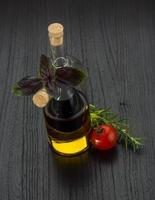 Oil, vinegar with rosemary photo