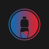 diseño icono vaso botella beber agua logo vector