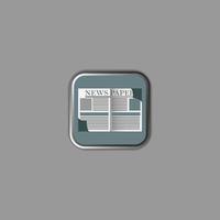 Newspaper Vector Icon Illustration. Daily News Paper Flat Icon