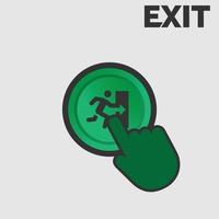 Exit icon vector image