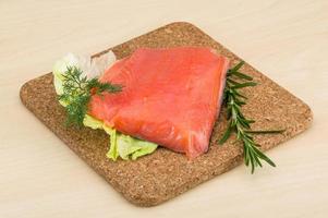 Salted salmon fillet photo