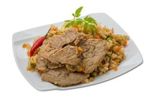 Fried rice with pork photo