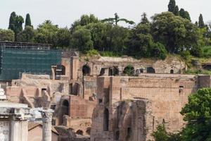 Building ruins and ancient columns  in Rome, Italy photo