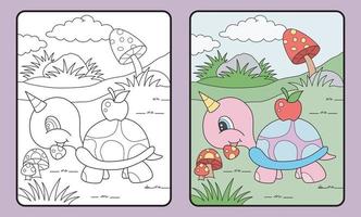 learn coloring for kids and elementary school. vector