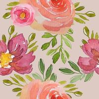 watercolor flower seamless pattern fabric vector