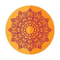 patrón de mandala de flores circulares para henna, mehndi, tatuaje, decoración. ornamento decorativo en estilo étnico oriental. esquema doodle mano dibujar ilustración vectorial. vector