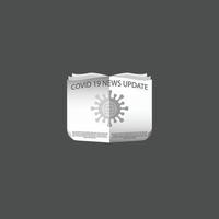 Newspaper Vector Icon Illustration. Daily News Paper Flat Icon