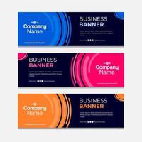 Flat banners template vector