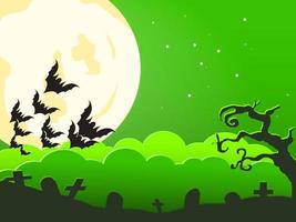 fondo de halloween verde para fondo de banner y etc. vector