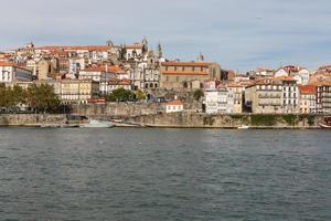 View of Porto city at the riverbank photo