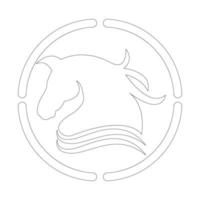 vector de ilustración de icono de caballo