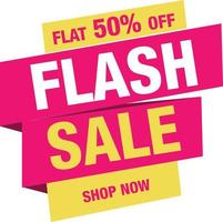 flash sale banner promotion tag design for marketing Free Vector