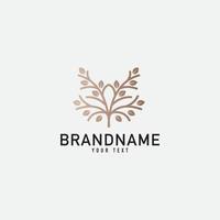 Tree Leaf Nature Logo. Flat Vector Logo Design Template Element