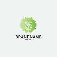 Tree Leaf Nature Logo. Flat Vector Logo Design Template Element