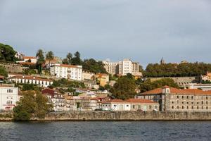 View of Porto city at the riverbank photo