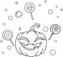 Pumpkin and Candies vector