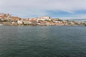 View of Porto city at the riverbank photo