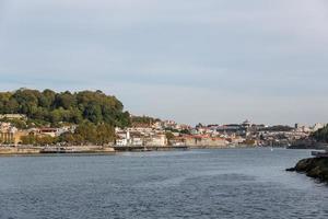 View of Porto city at the riverbank photo