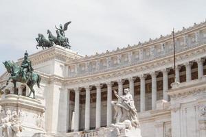 Rome, Italy, 2022 - Equestrian monument to Victor Emmanuel II near Vittoriano at day in Rome, Italy photo