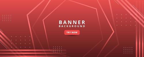 background banner. colorful, geometric red gradient effect vector