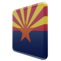 arizona rechte ansicht 3d texturierte glänzende quadratische flagge png