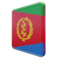 eritrea Rechtsaf visie 3d getextureerde glanzend plein vlag png