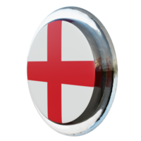 angleterre vue droite drapeau de cercle brillant texturé 3d png